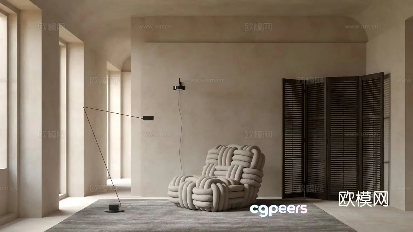 Moooi modern lazy sofa 3d model