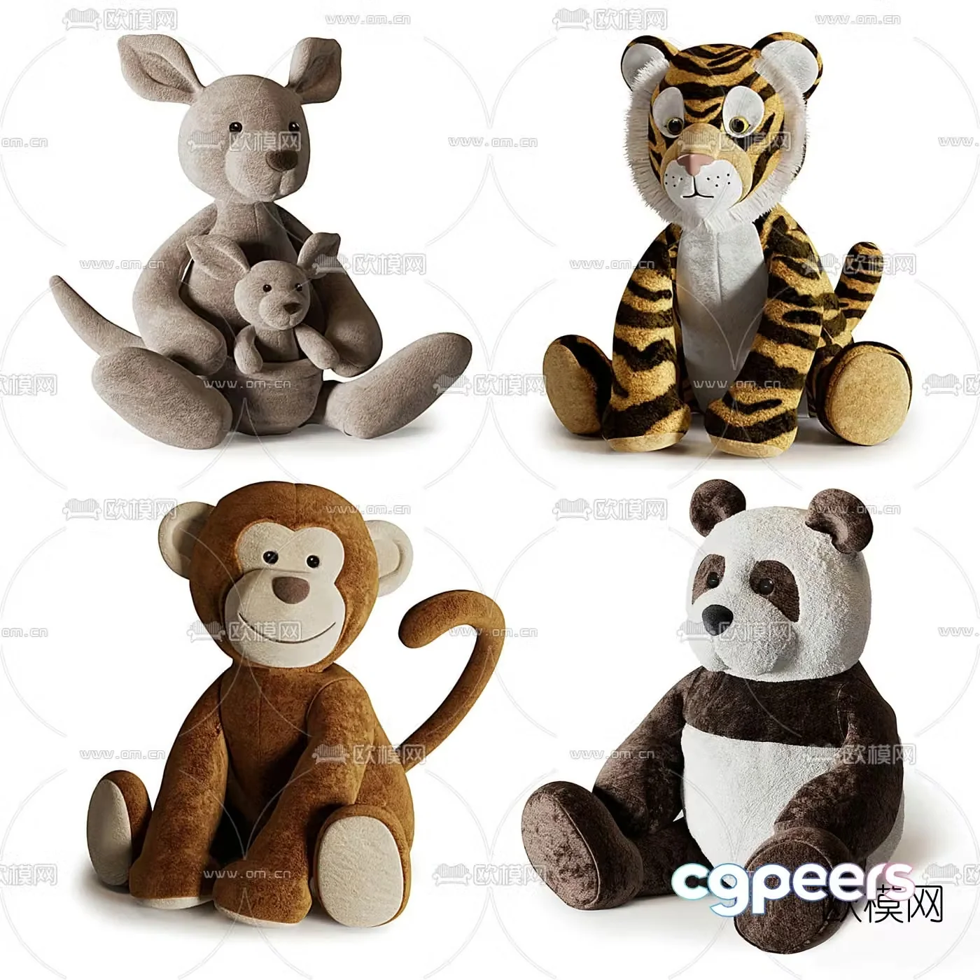 Modern animal doll toy 3d model