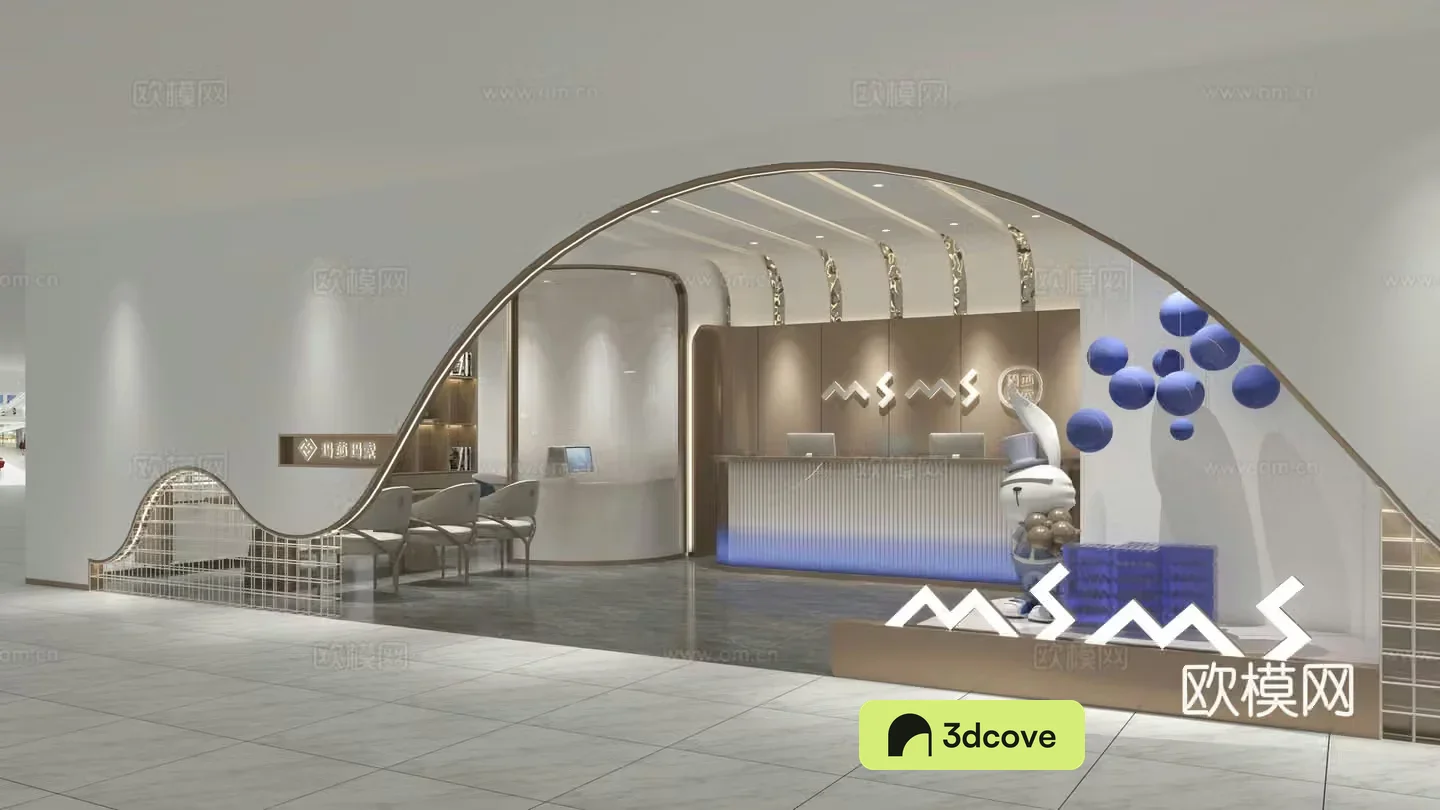 Shopping mall shop exhibition hall reception