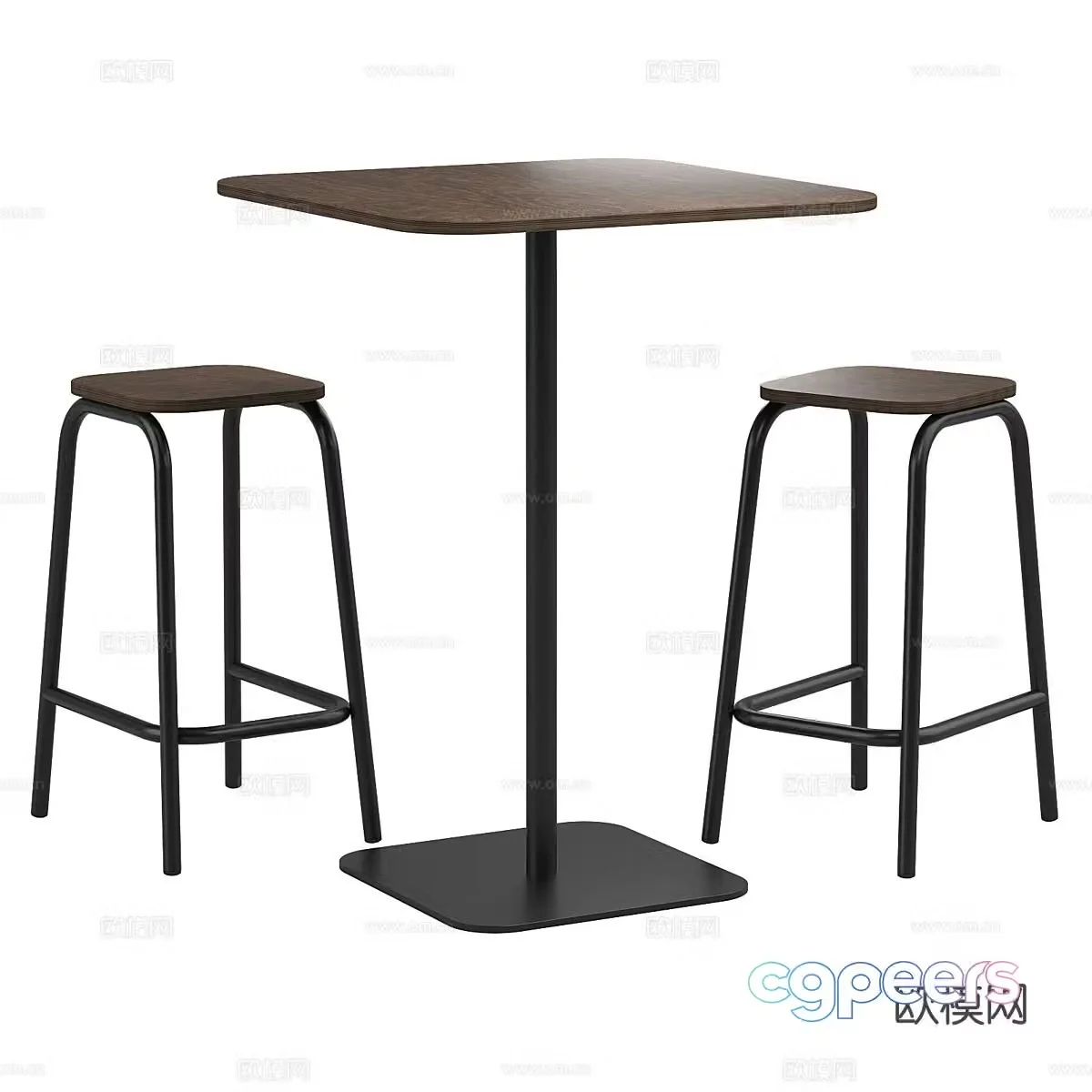 Leisure table and chairs 3d model