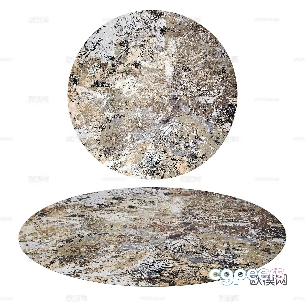 New Chinese style simple carpet carpet simple carpet living room carpet 3d model