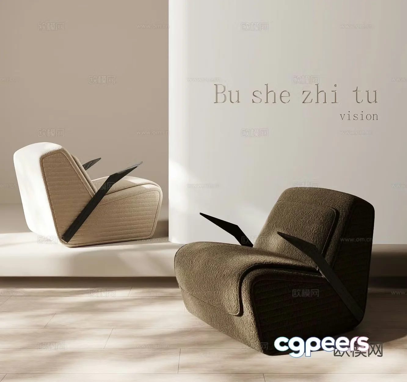 Single sofa leisure sofa 3d model