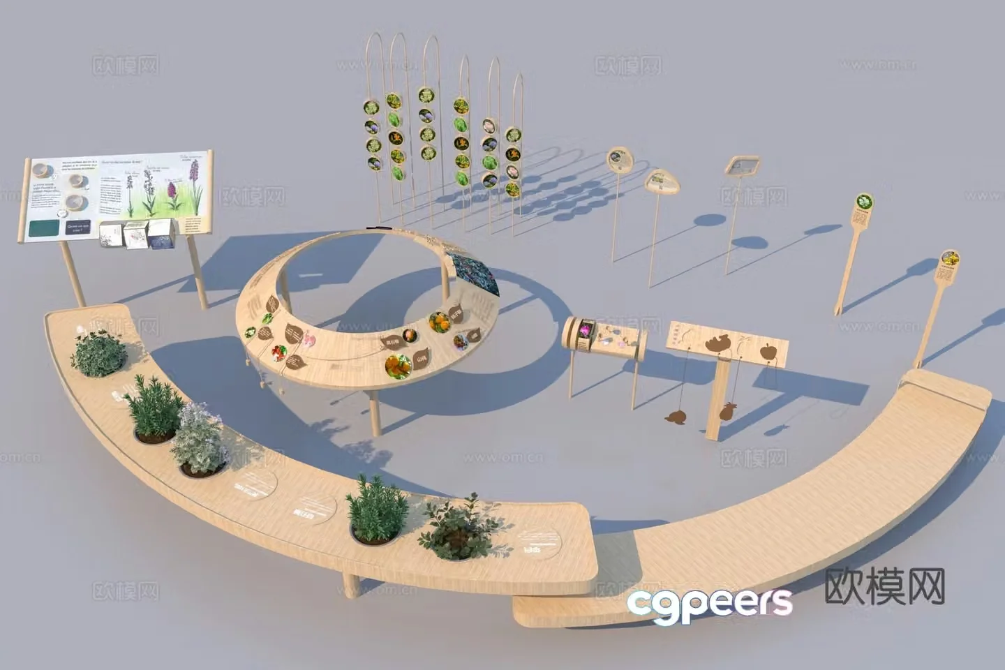 Modern children’s science science sketches 3D model