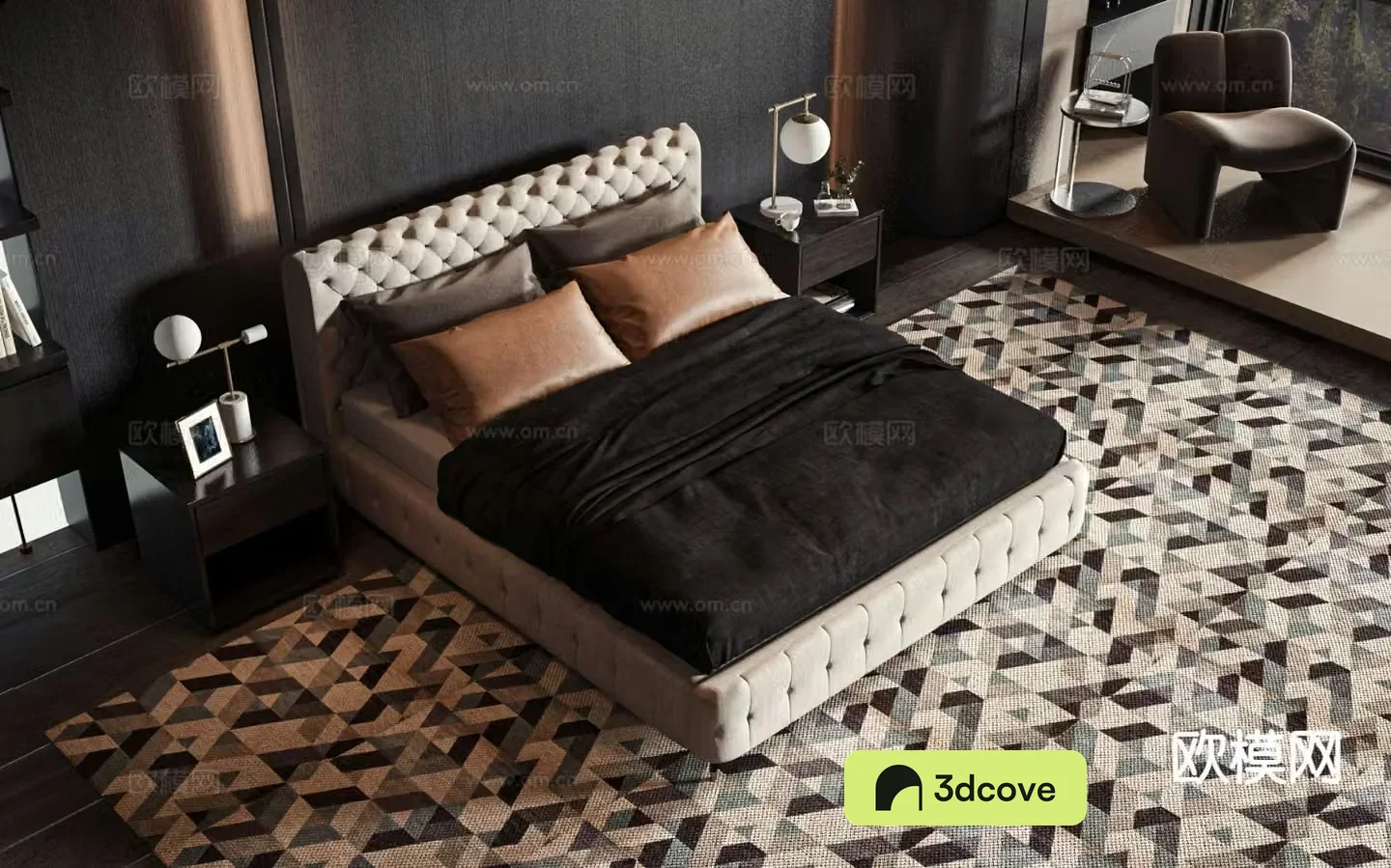 Modern double bed