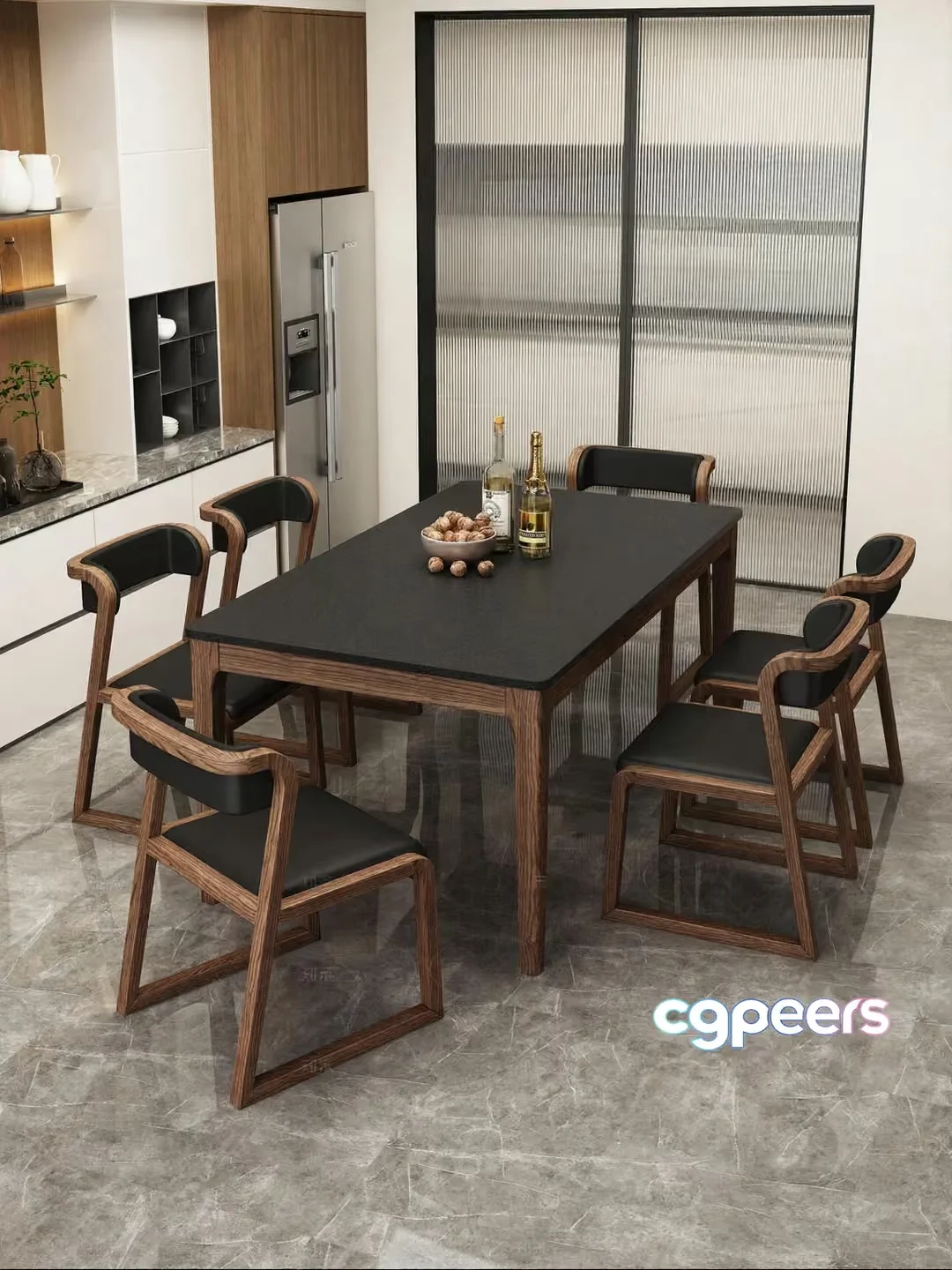 Modern Dining Room 3D Model – 18039 – VRAY Render