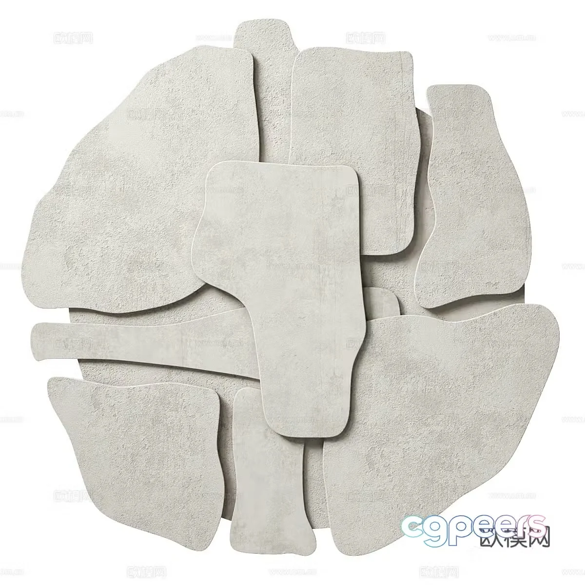Floor tile pendant three-dimensional hanging decoration 3d model