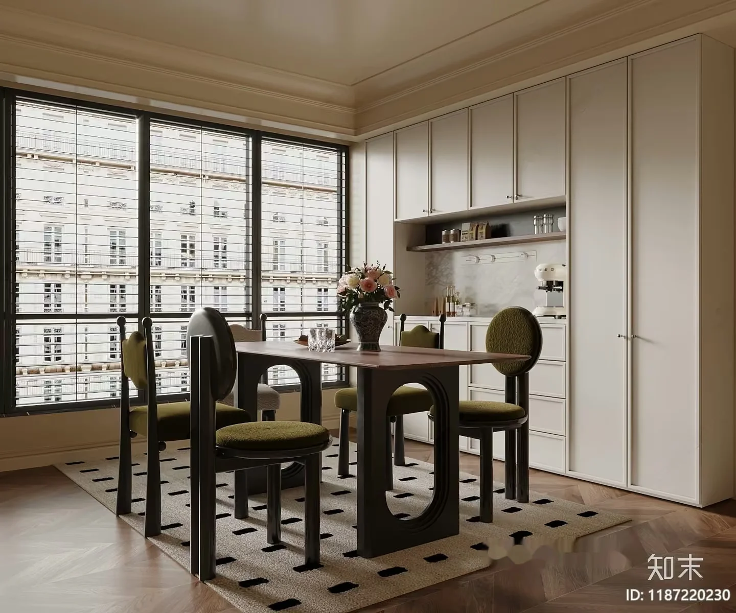 Modern Dining Room 3D Model – 8984 – VRAY Render