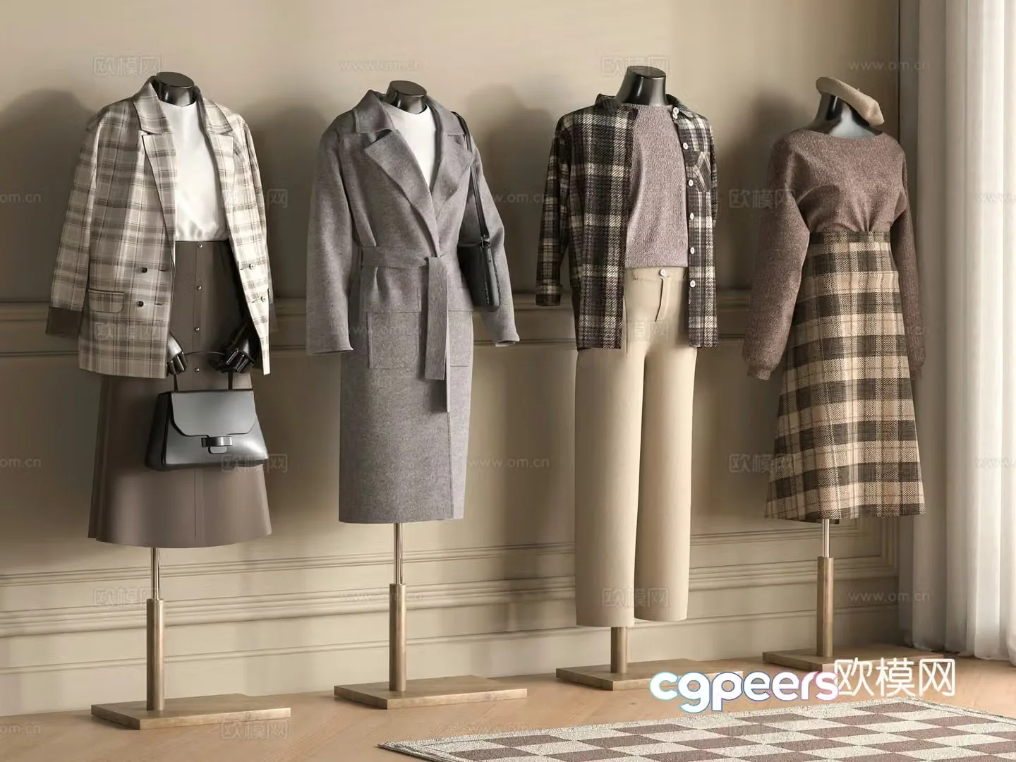 Modern women’s clothing model 3d model
