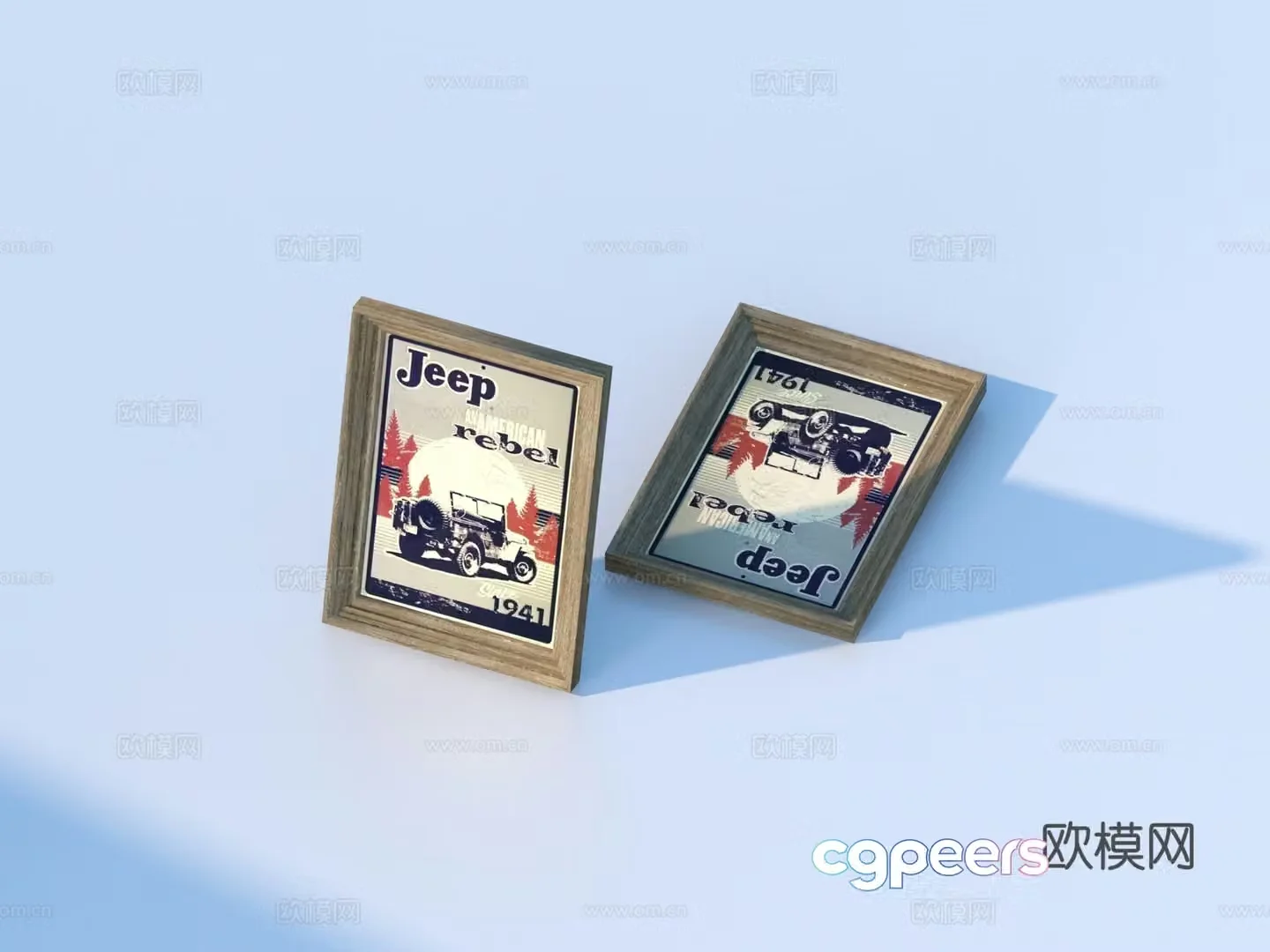 Modern photo frame picture frame ornament sketch 3d model