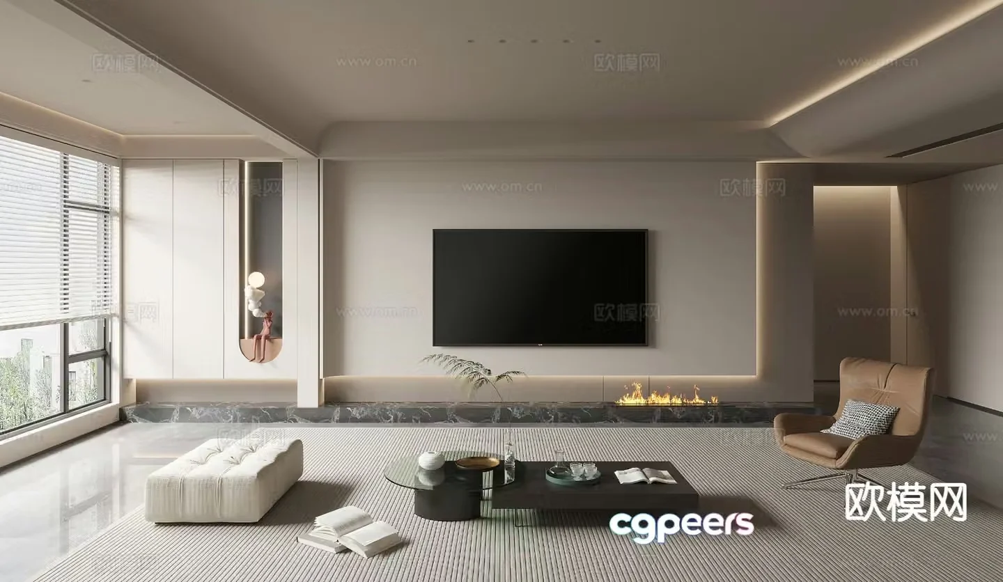 Modern living room 3d model