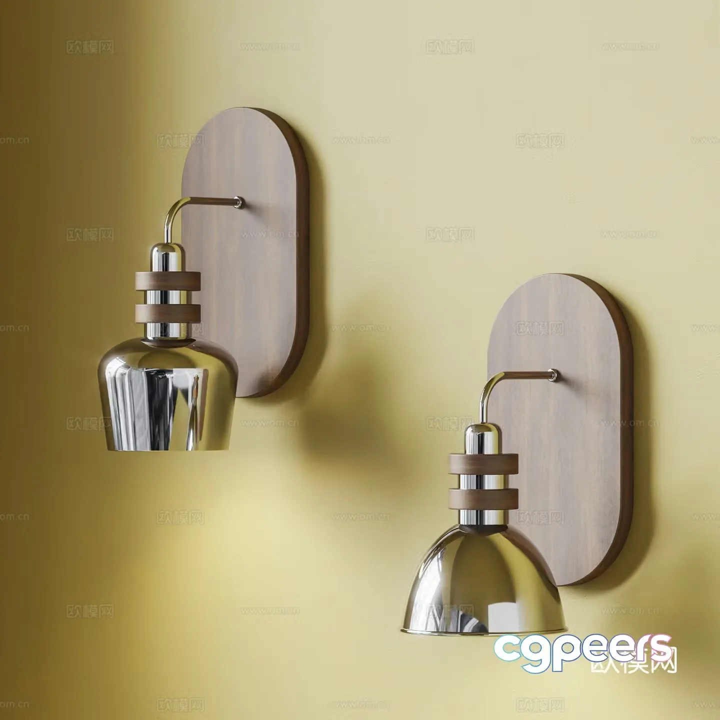 Middle-aged wall lamp 3d model