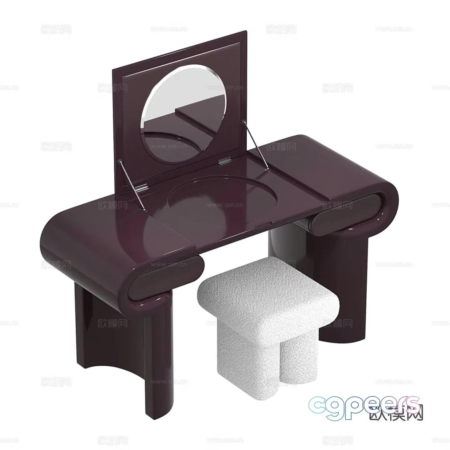 Modern dressing table combination 3d model