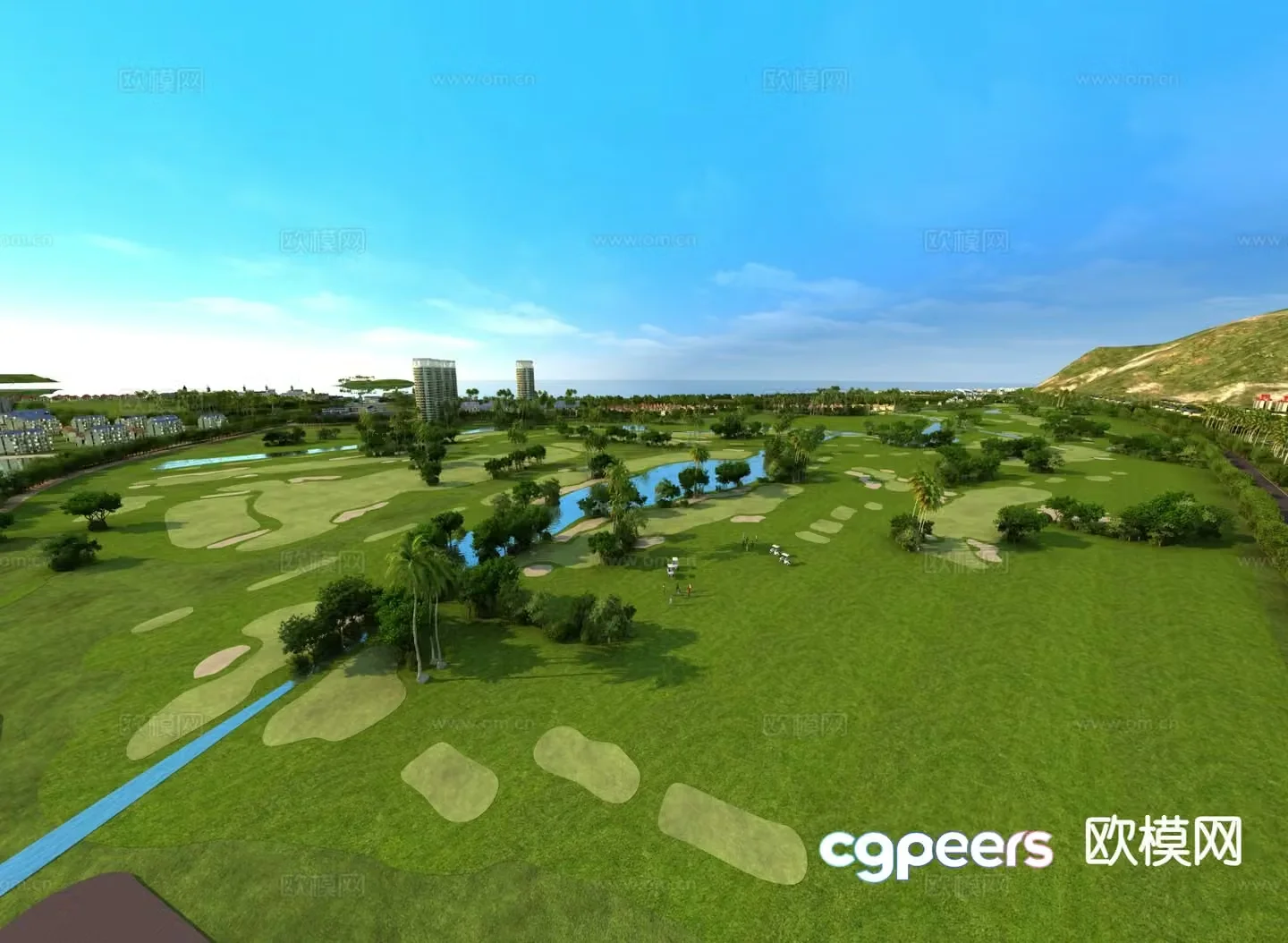 golf course 3d model