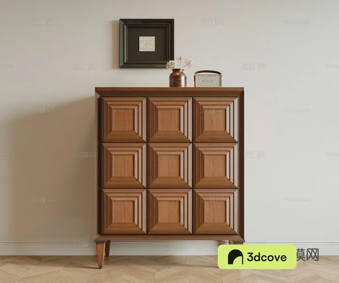 Medieval style entrance cabinet