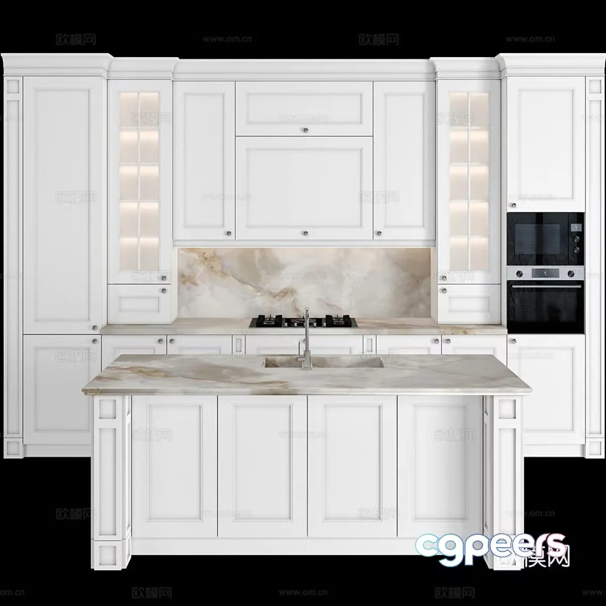 Modern Italian cabinet 3d model