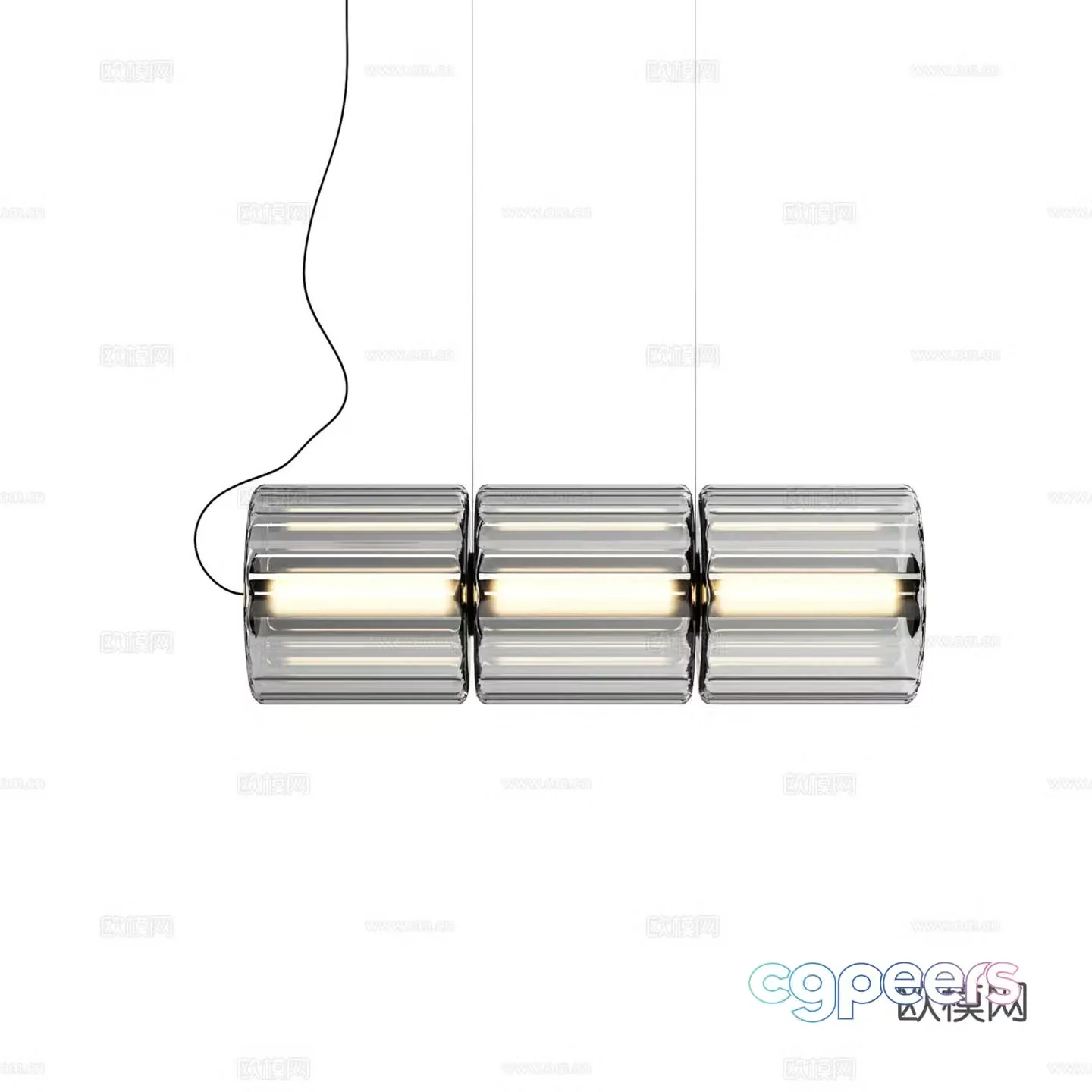 ANDlight Modern Chandeliers Minimalist Chandeliers Glass Chandeliers Long Strip Chandeliers 3D Model