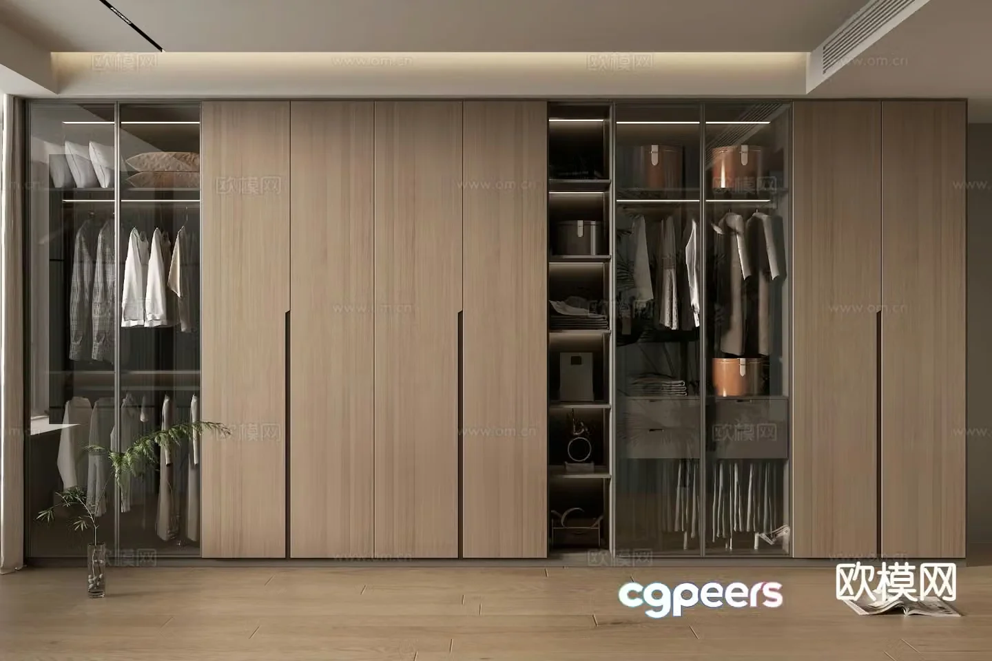 modern wardrobe wardrobe 3d model