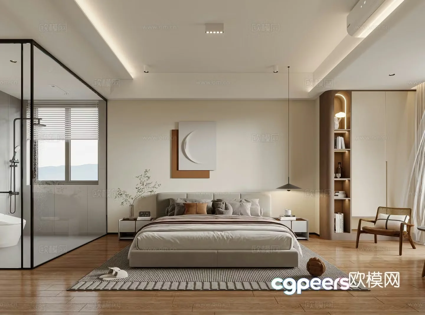 Modern hotel private room 3D model