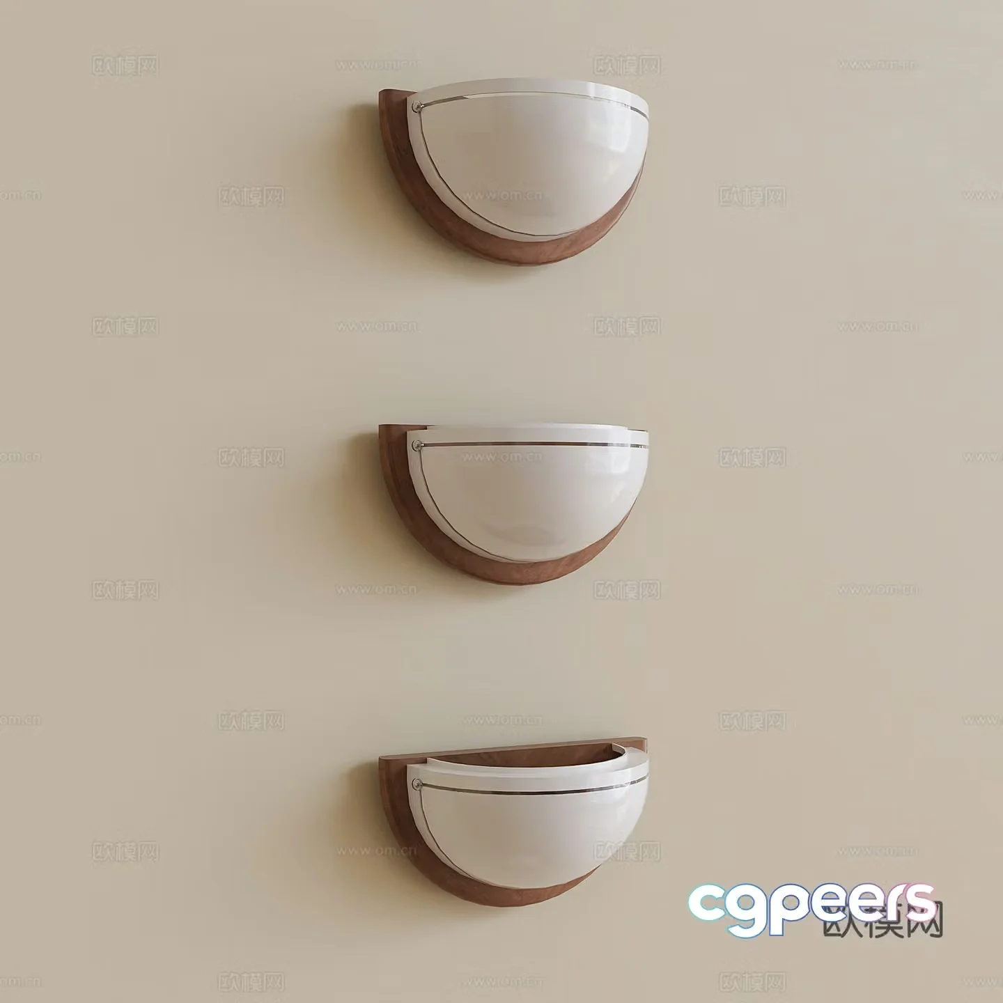 Middle-aged wall lamp 3d model