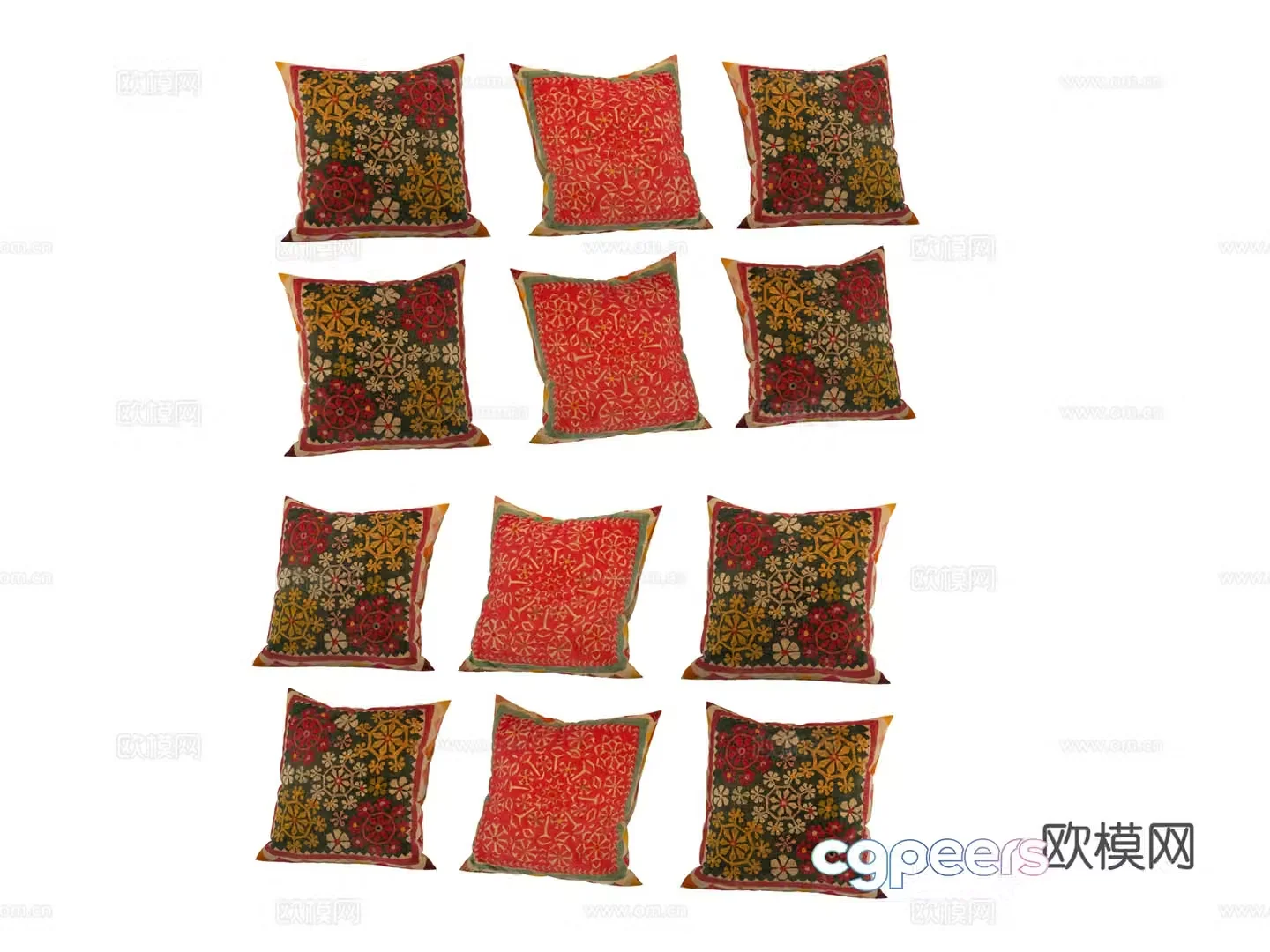 Home textile pillow 3d model