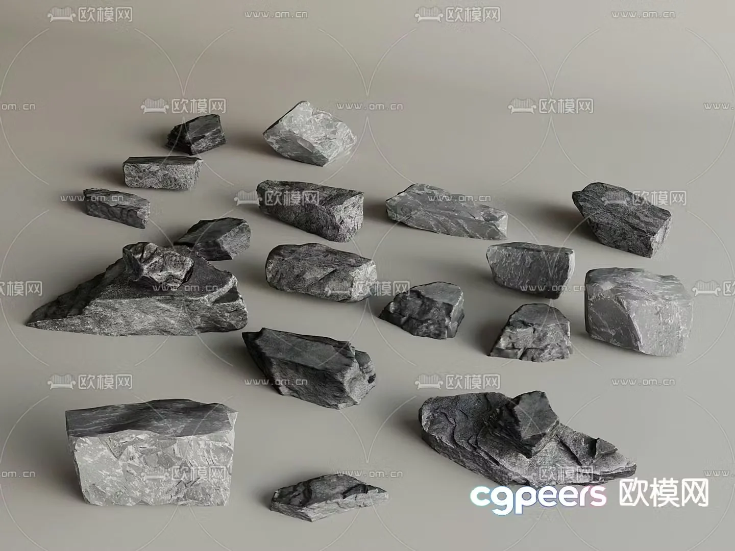 Landscape Stone Courtyard Stone Rock 3D Model
