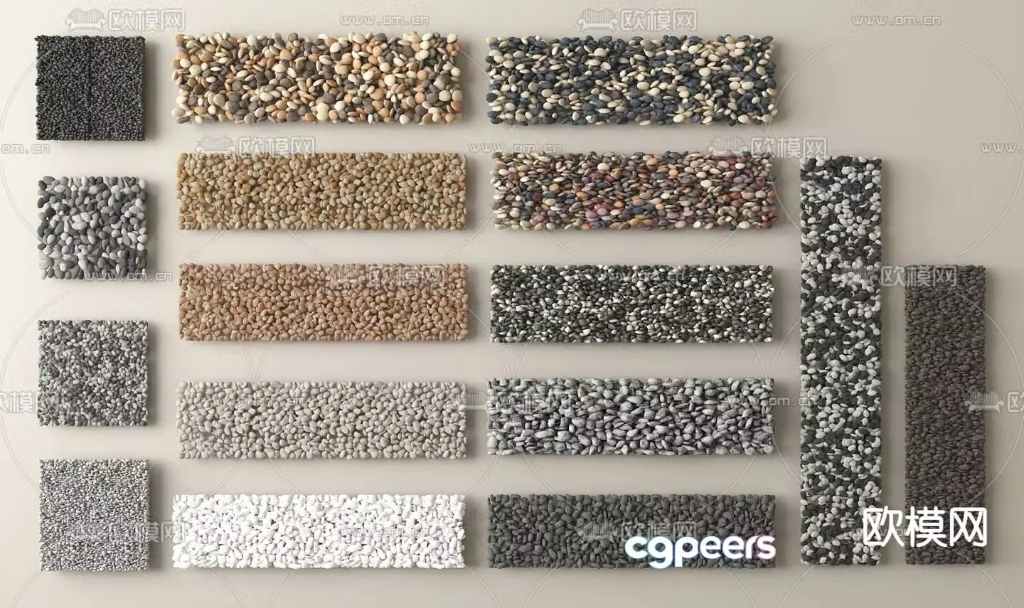 Pebbles Stone Gravel Washed Stone 3d model
