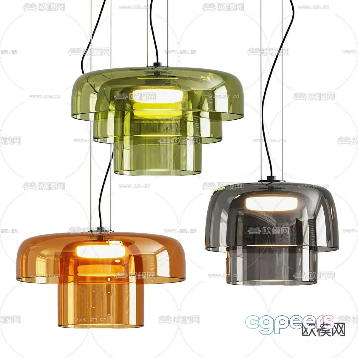 Creative chandelier Glass chandelier 3d model