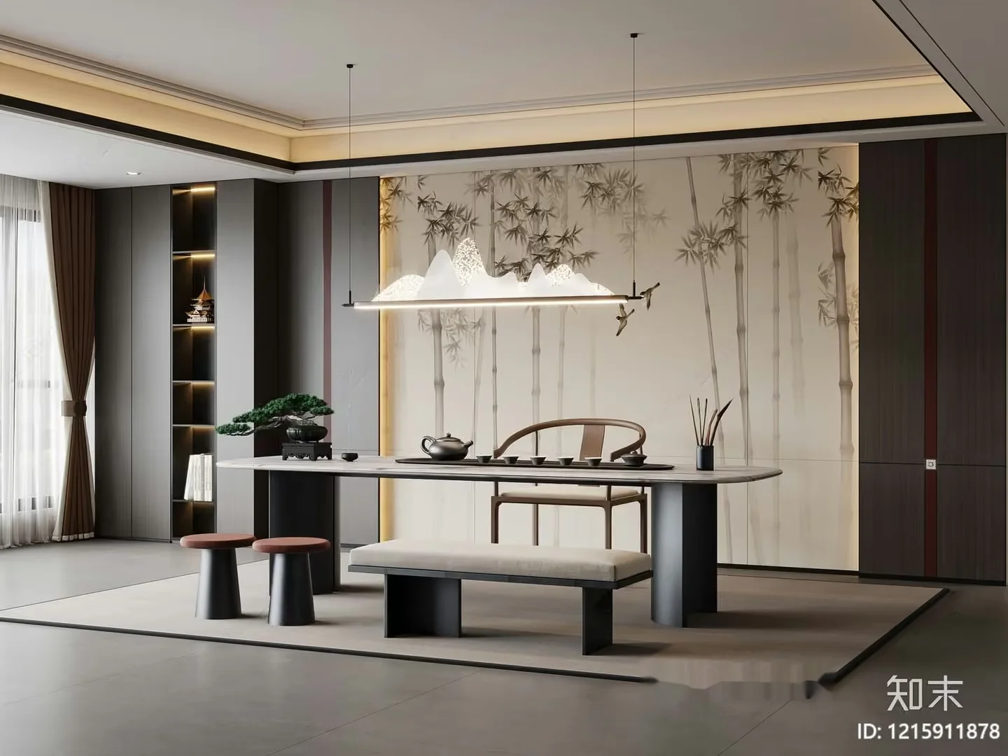 Modern Dining Room 3D Model – 13514 – VRAY Render