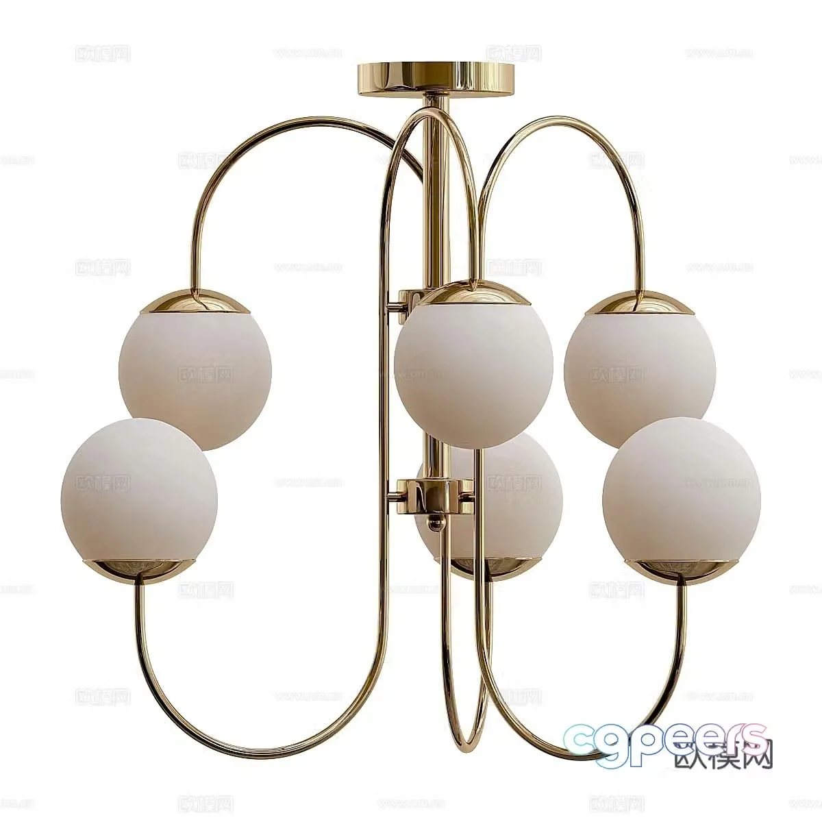 Light luxury chandelier decorative chandelier multi-head chandelier simple chandelier metal chandelier restaurant chandelier 3D model