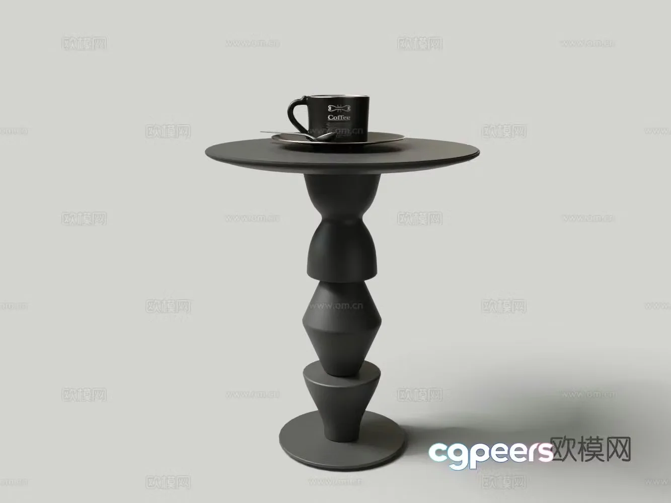 Modern corner table round table side table table table 3D model