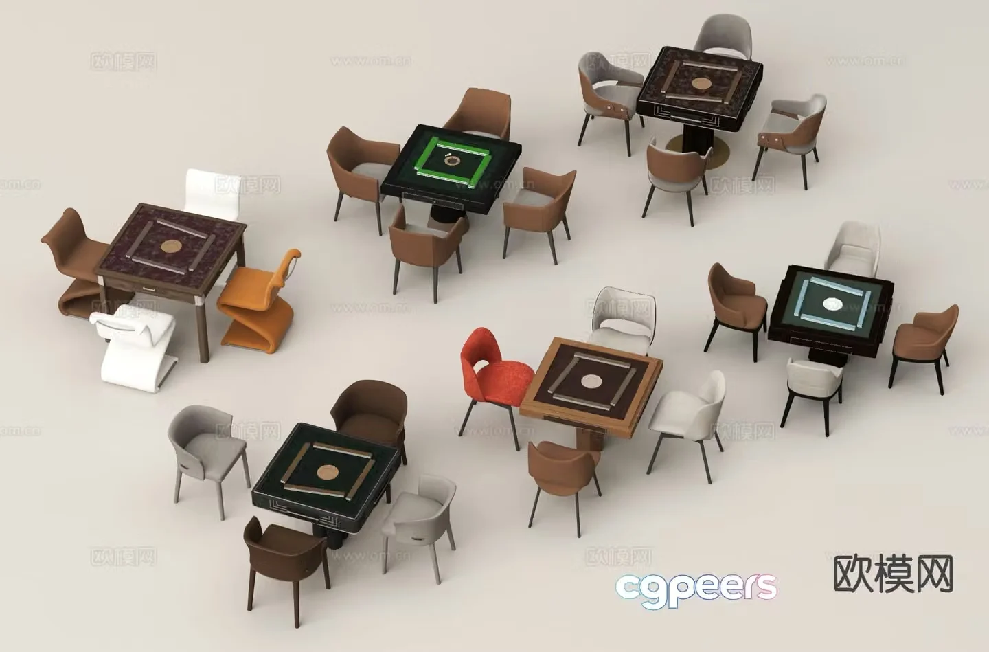 Electric mahjong table mahjong machine 3d model