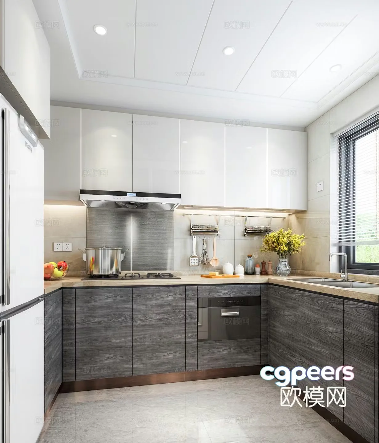 Modern kitchen 3d model