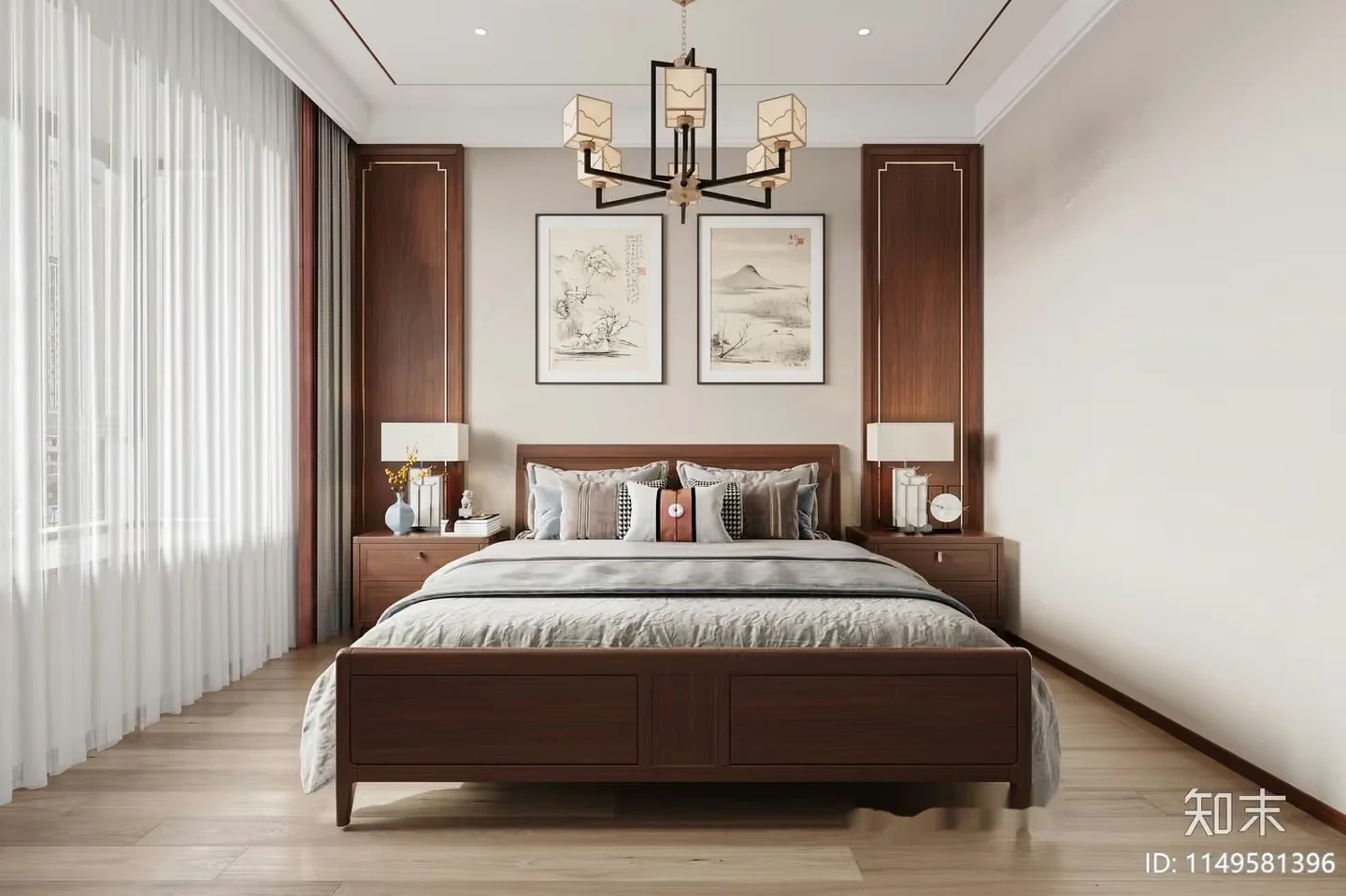 Cozy Bedroom 3D Model – 13018 – VRAY Render