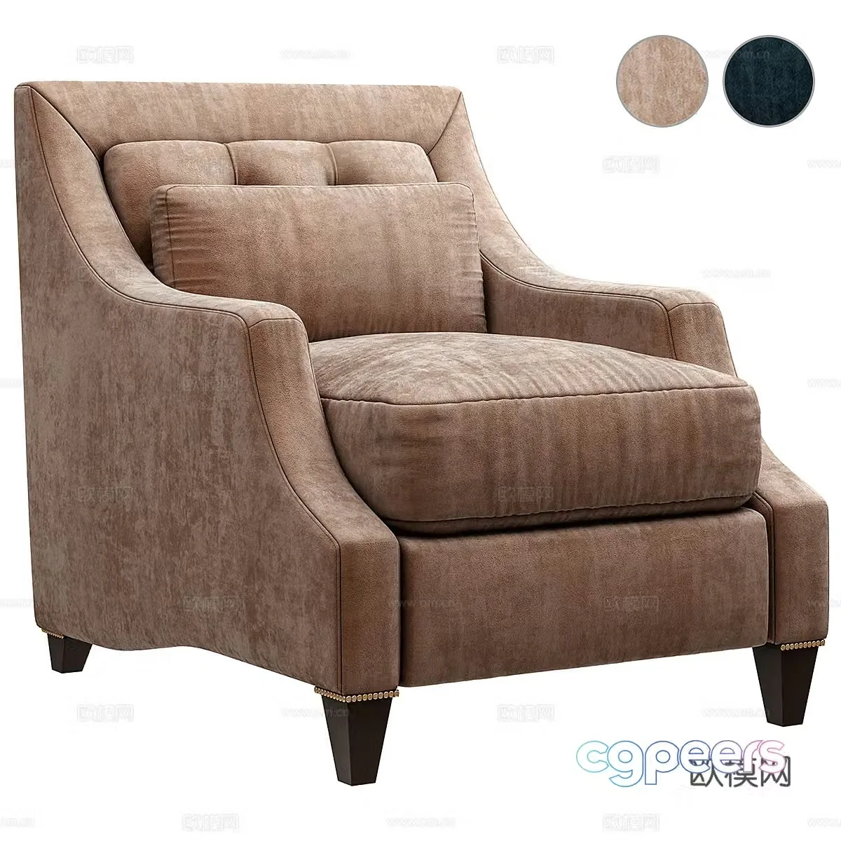 American BAKER sofa chair 3d model