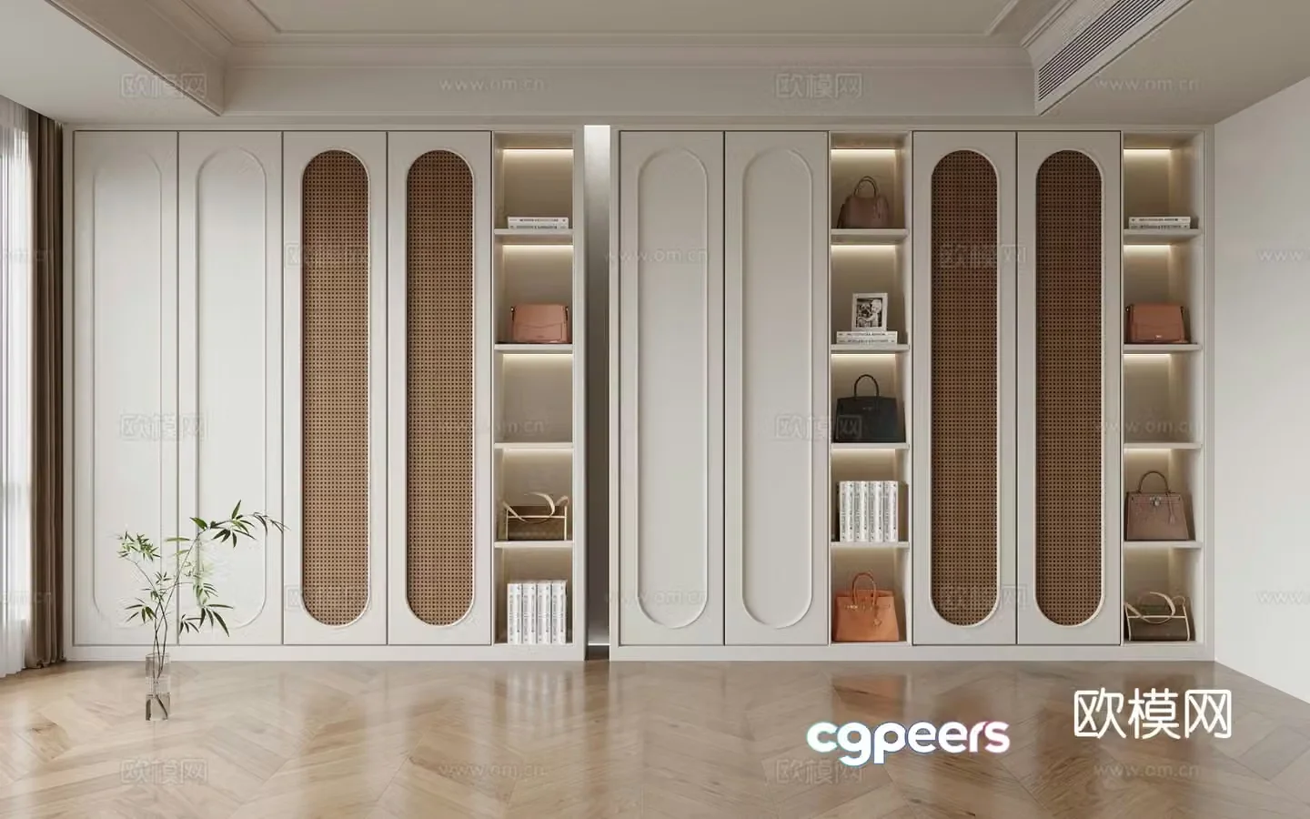 modern wardrobe wardrobe 3d model
