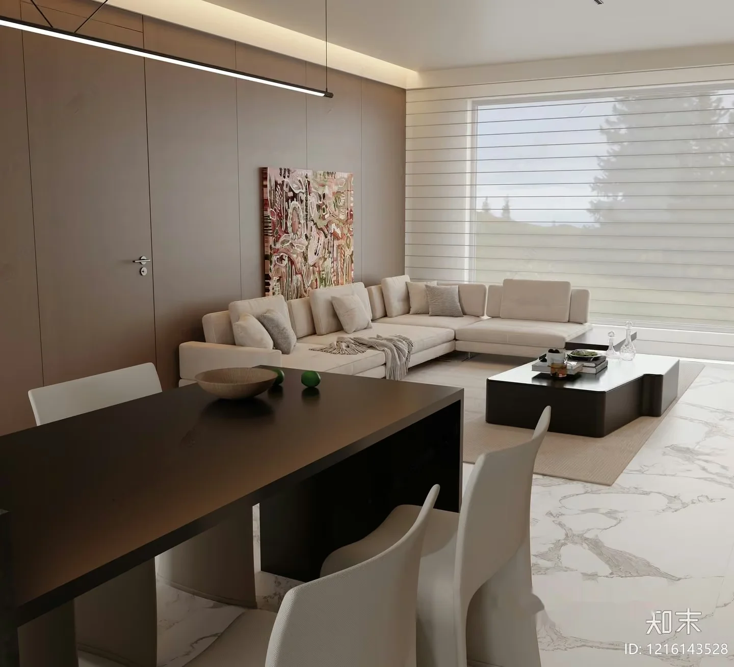 Modern Living Room 3D Model – 15268 – VRAY Render