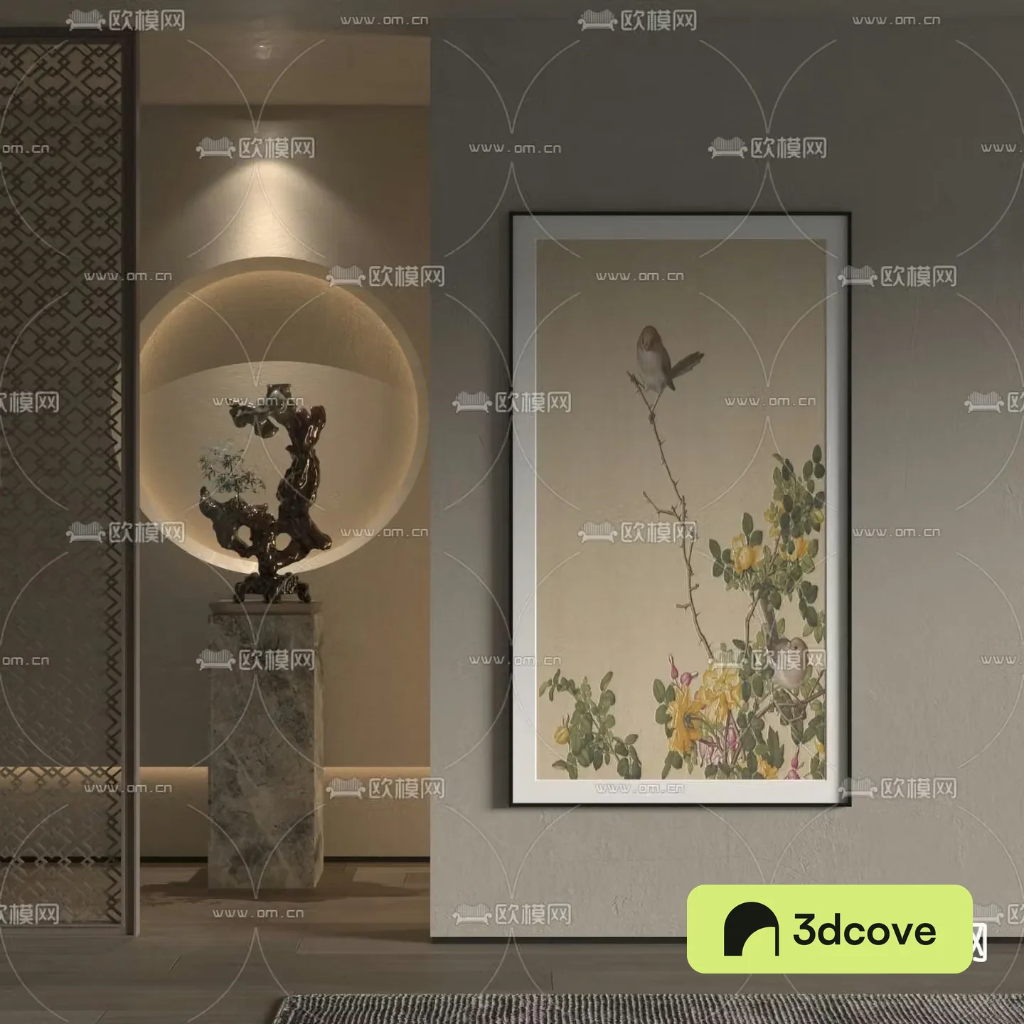 New Chinese style flower and bird painting plant painting decorative painting