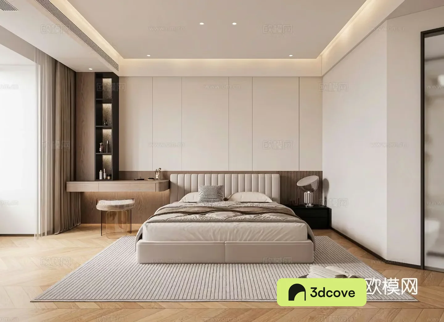 Modern minimalist bedroom dressing table desk writing desk light luxury bedroom