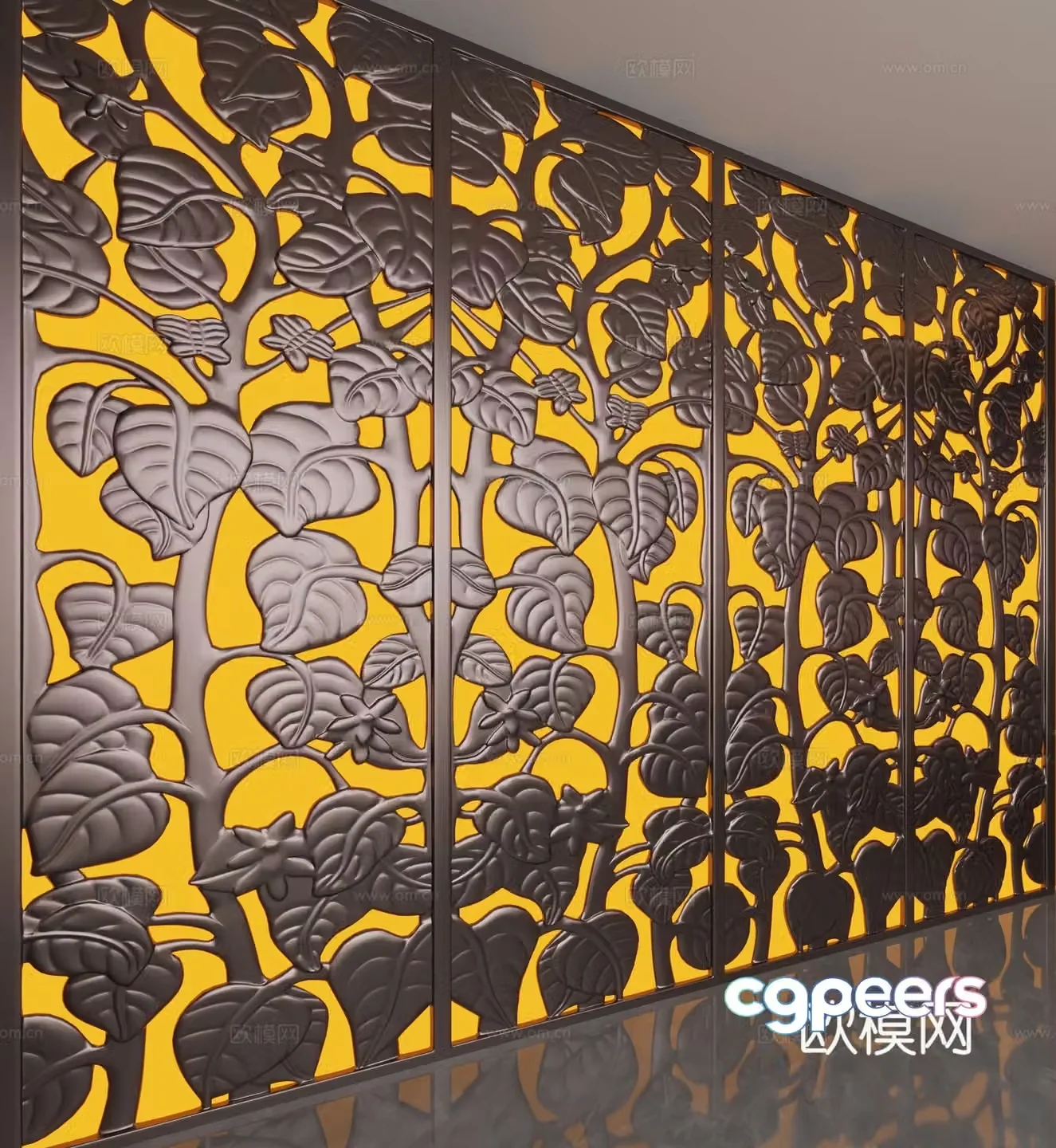 Modern background wall 3d model