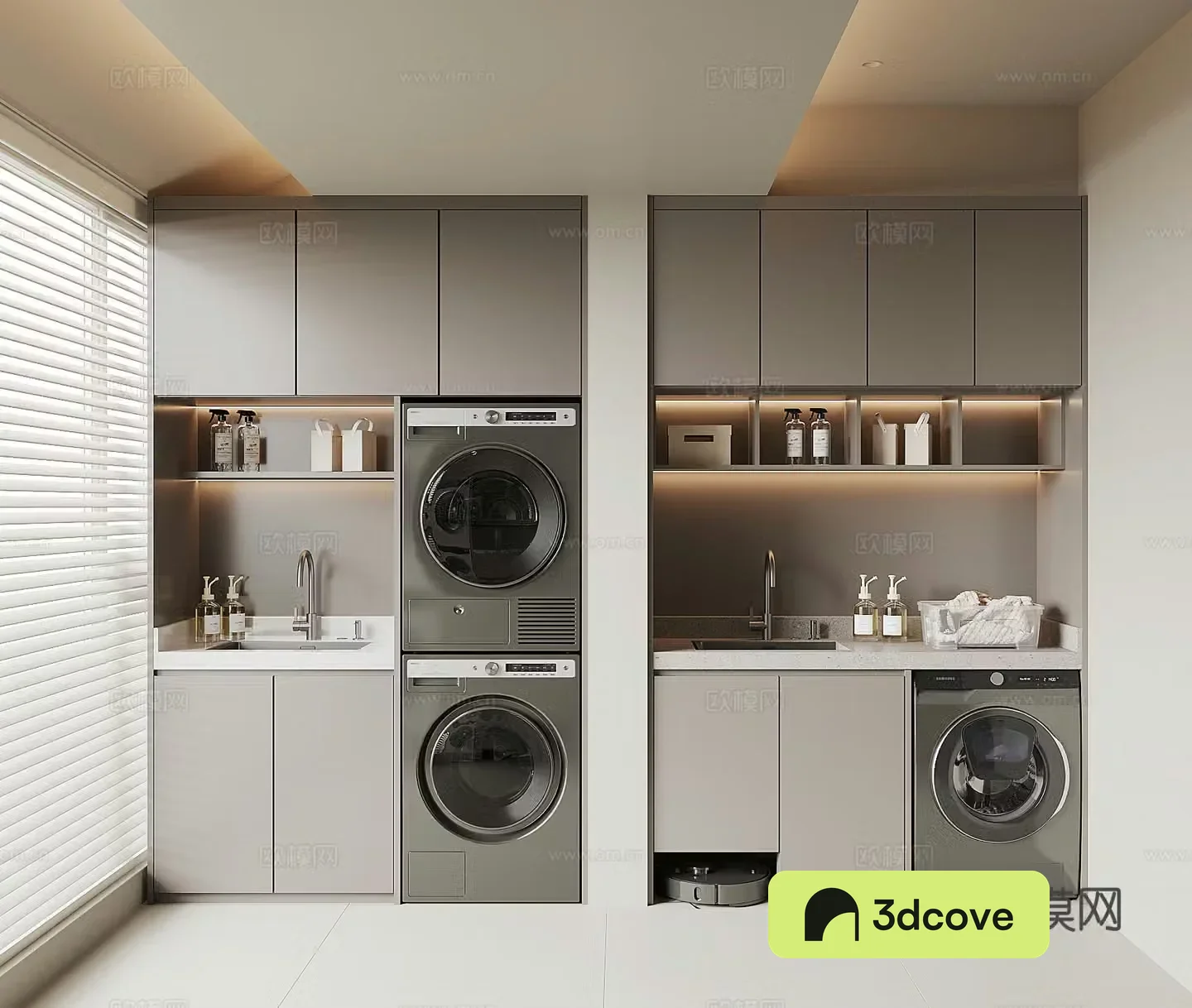Modern washing machine cabinet