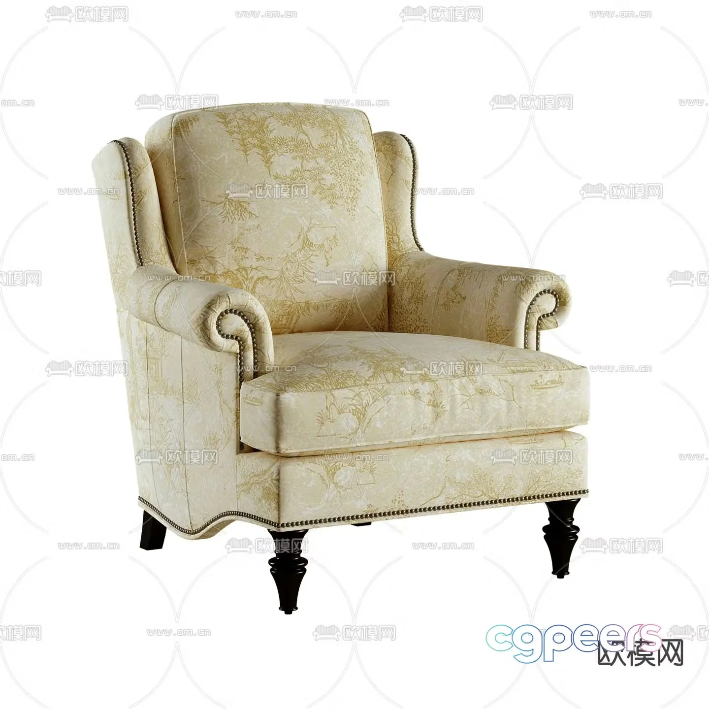 American leisure sofa 3d model