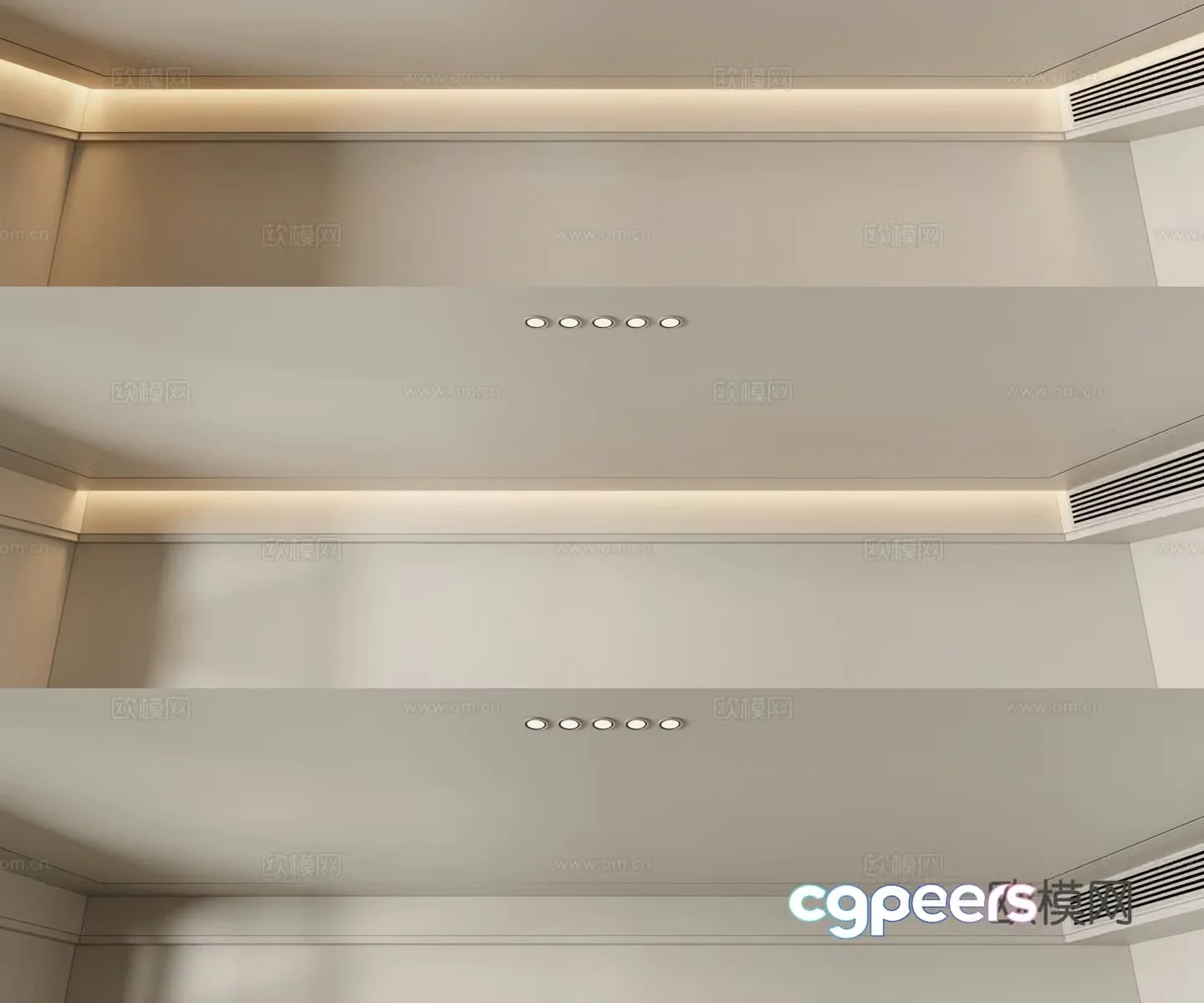 Modern suspended ceiling ceiling lamp 3d model