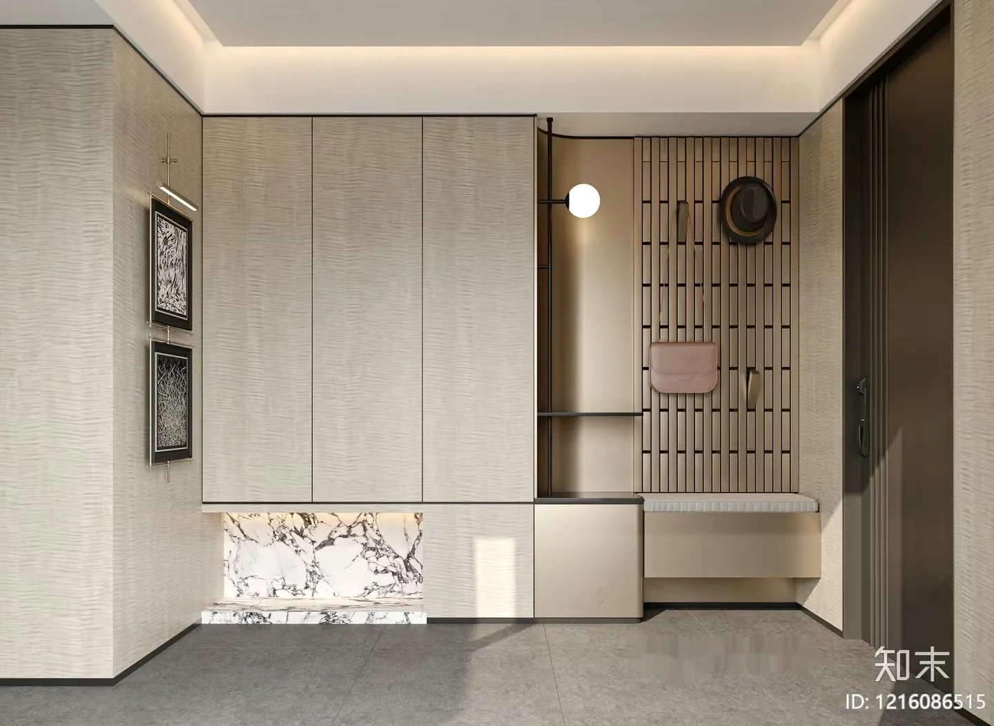 Modern Entrance Hallway 3D Model – 13771 – VRAY Render