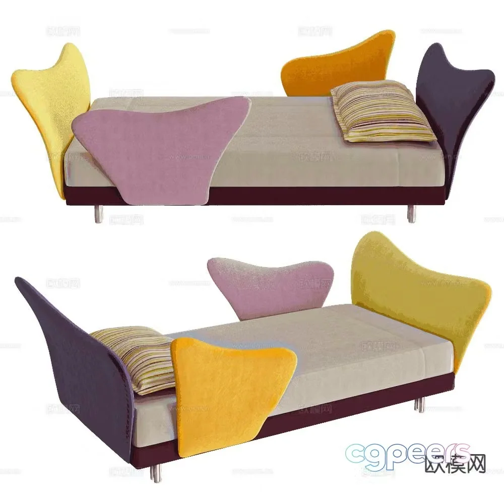 IL Loft Memphis style children’s bed 3d model