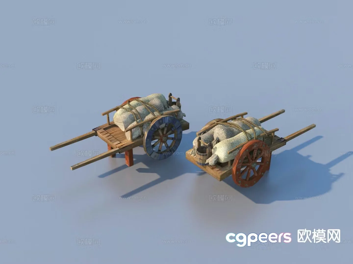 Trolley rickshaw 3d model