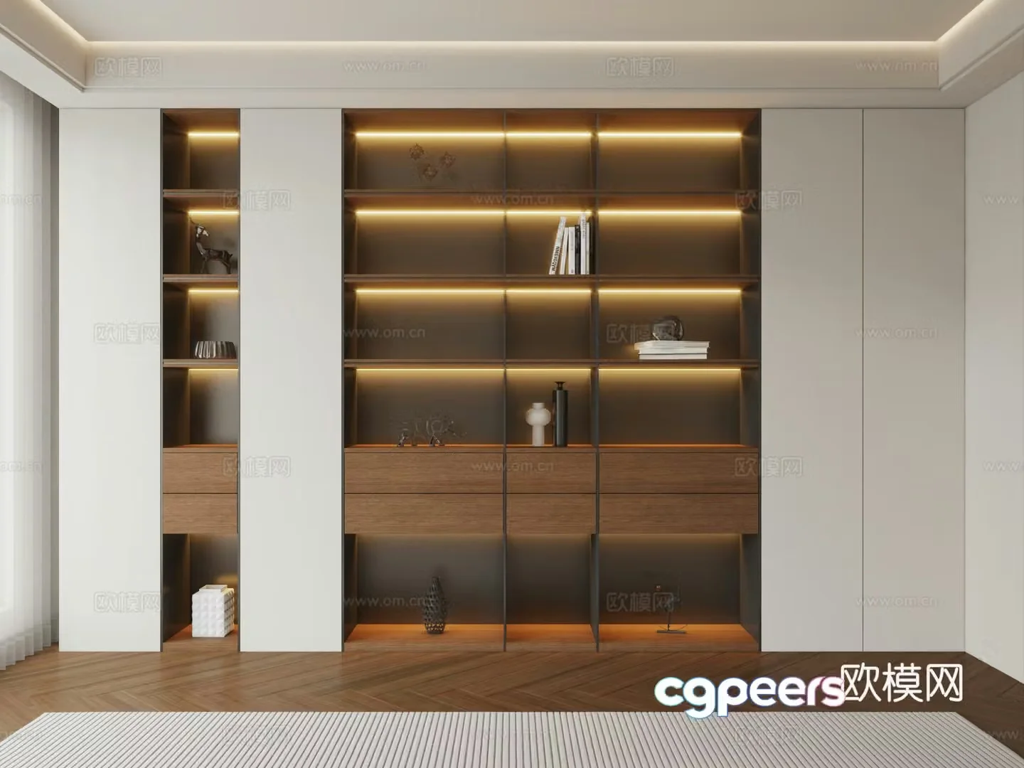Modern new Chinese study room 3D model