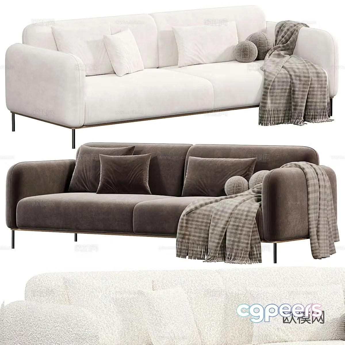 Modern love sofa 3d model