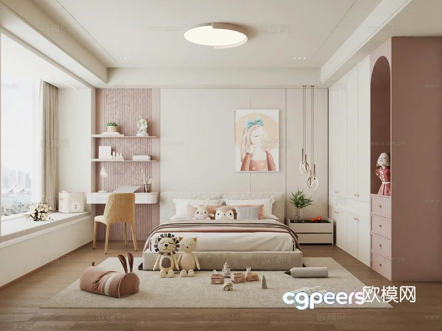 Creamy Girl Room Children’s Room Children’s Room 3D Model
