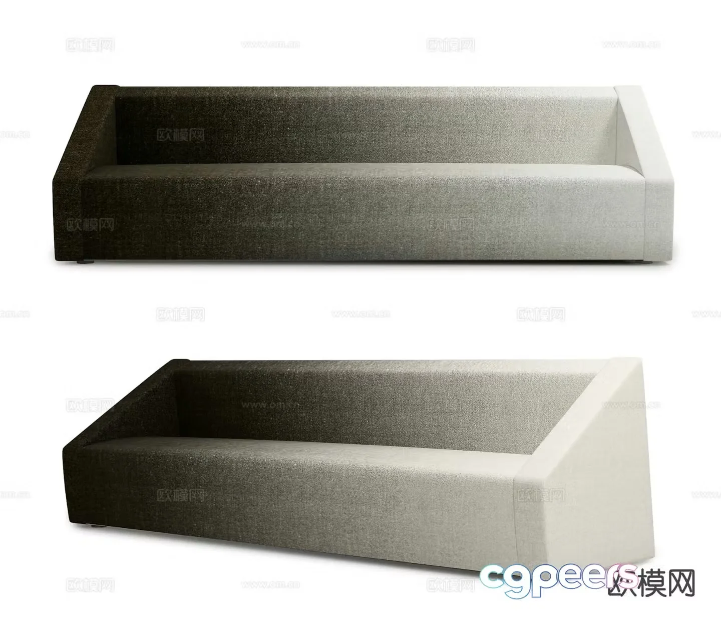 multi-person sofa arm sofa 3d model
