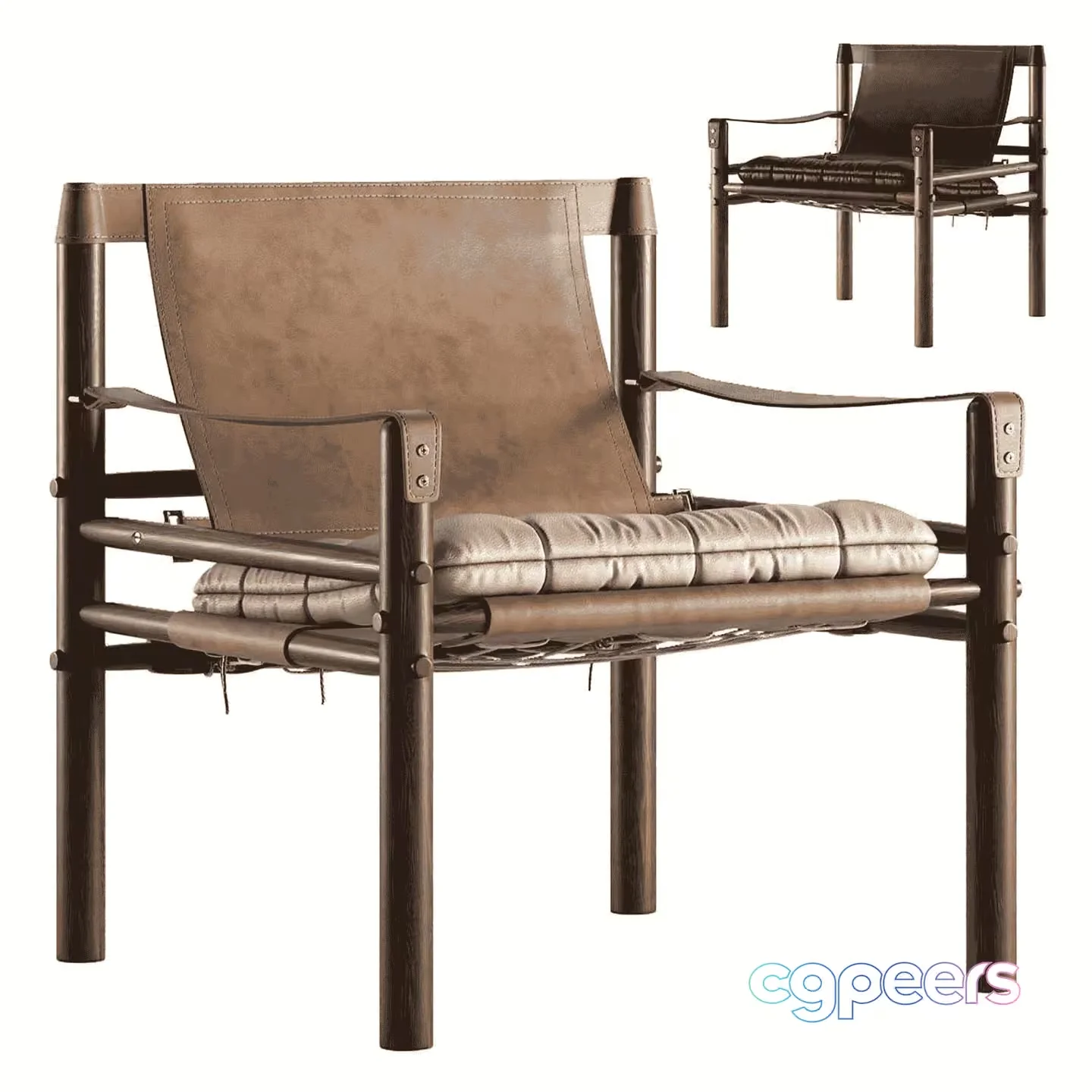 Brown Leather Chair 3D Model – 17275 – VRAY Render